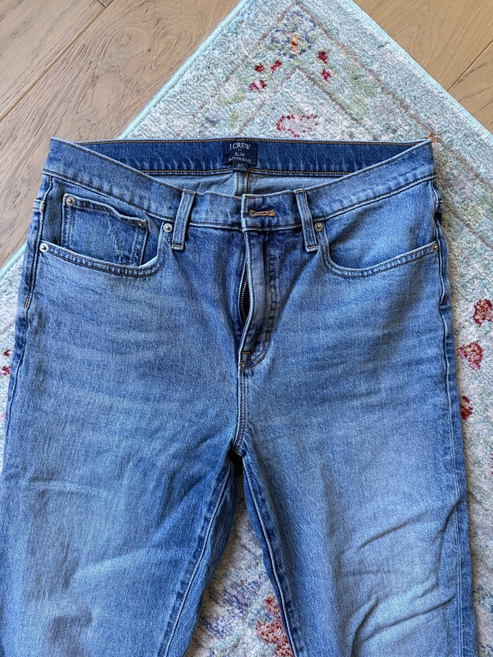 J. Crew Slim Straight Jeans in Light Blue Wash